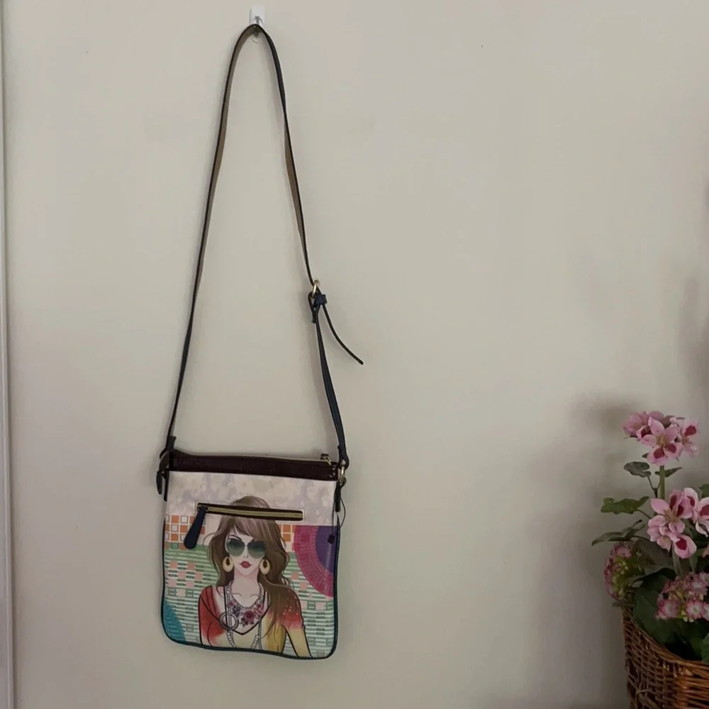 NWOT Vintage 80’s fashion girl image rhinestone shoulder bag